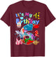 6nd Birthday Party 6 Year Old Sea Fish Aquarium Birthday Boy T-Shirt - T-Shirt | Maroon