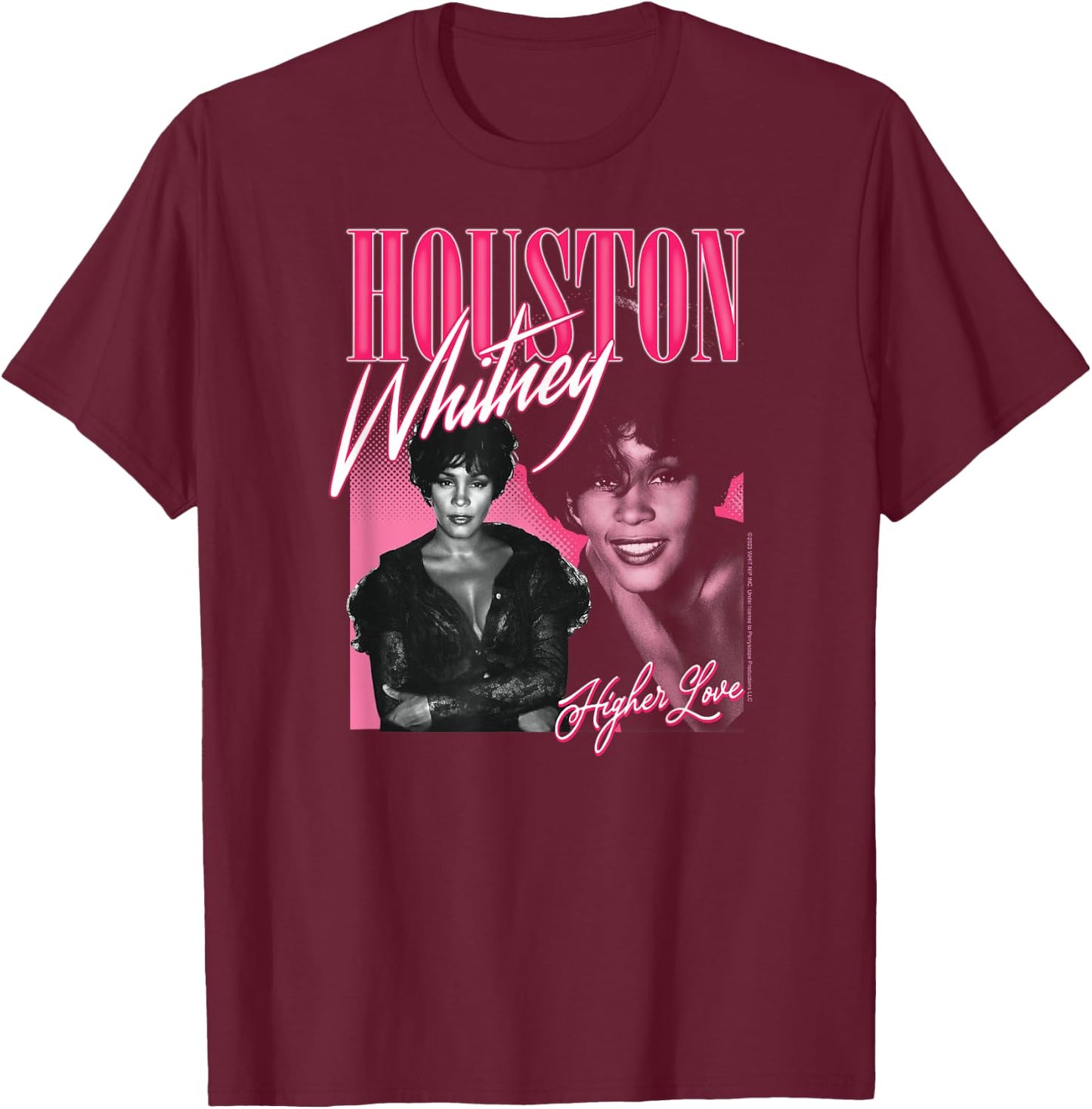 Whitney Houston - Higher Love T-Shirt - T-Shirt | Maroon