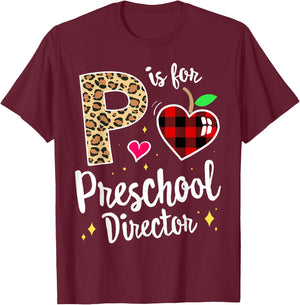 Preschool Director Back to School Daycare Appreciation Thank T-Shirt - T-Shirt | Maroon