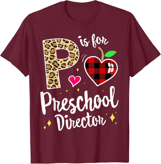 Preschool Director Back to School Daycare Appreciation Thank T-Shirt - T-Shirt | Maroon