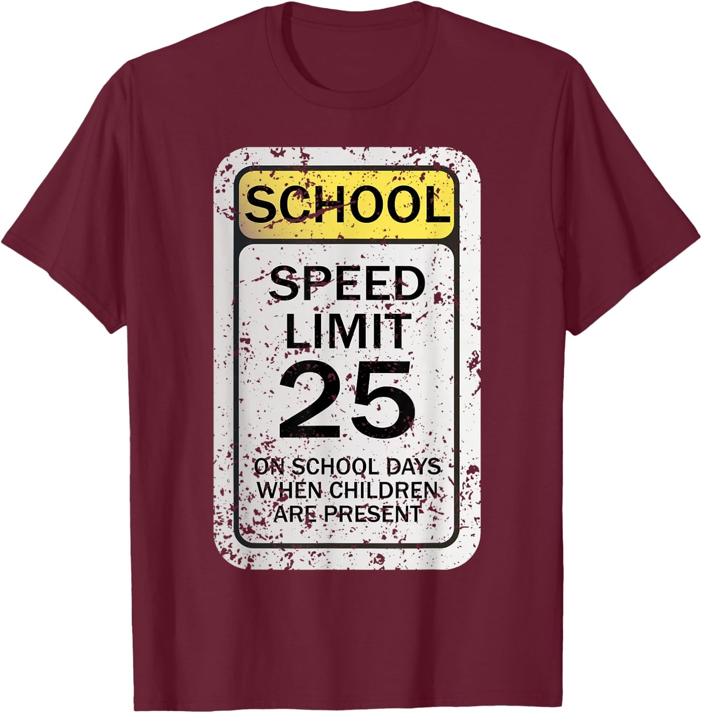 Road Signs Funny Traffic Signs Halloween Costume Party T-Shirt - T-Shirt | Maroon