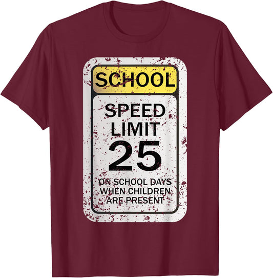 Road Signs Funny Traffic Signs Halloween Costume Party T-Shirt - T-Shirt | Maroon