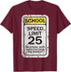 Road Signs Funny Traffic Signs Halloween Costume Party T-Shirt - T-Shirt | Maroon
