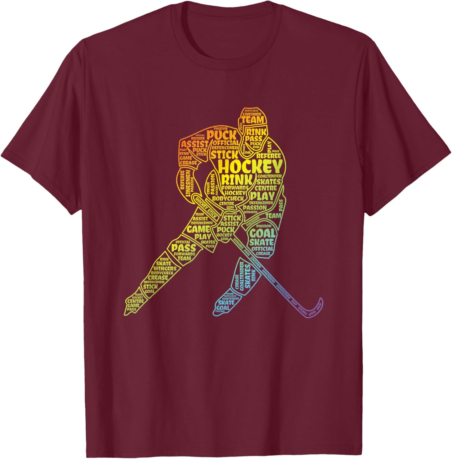 Ice Hockey Boy T-Shirt - T-Shirt | Maroon