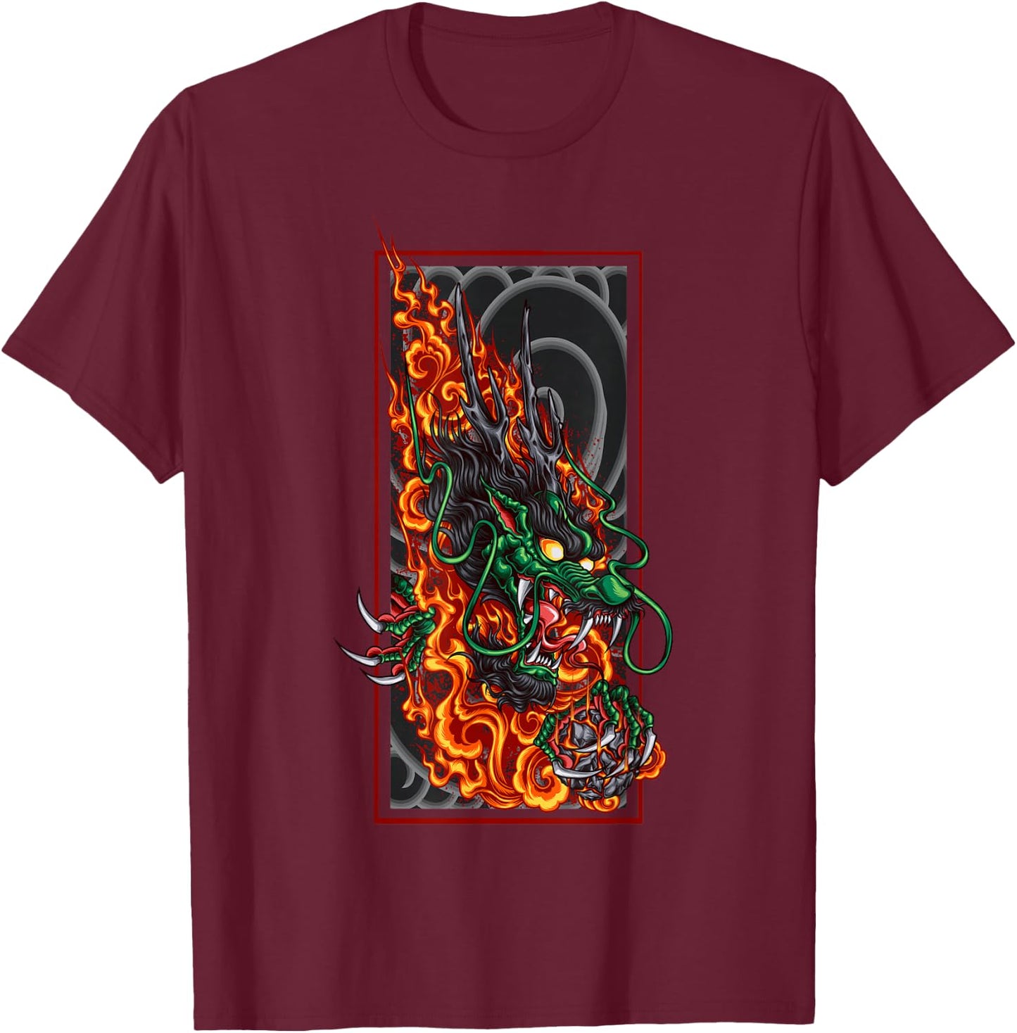 Fire Dragon T-Shirt - T-Shirt | Maroon