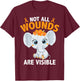 Multiple Sclerosis MS Elephant Not All Wounds Are Visible T-Shirt - T-Shirt | Maroon