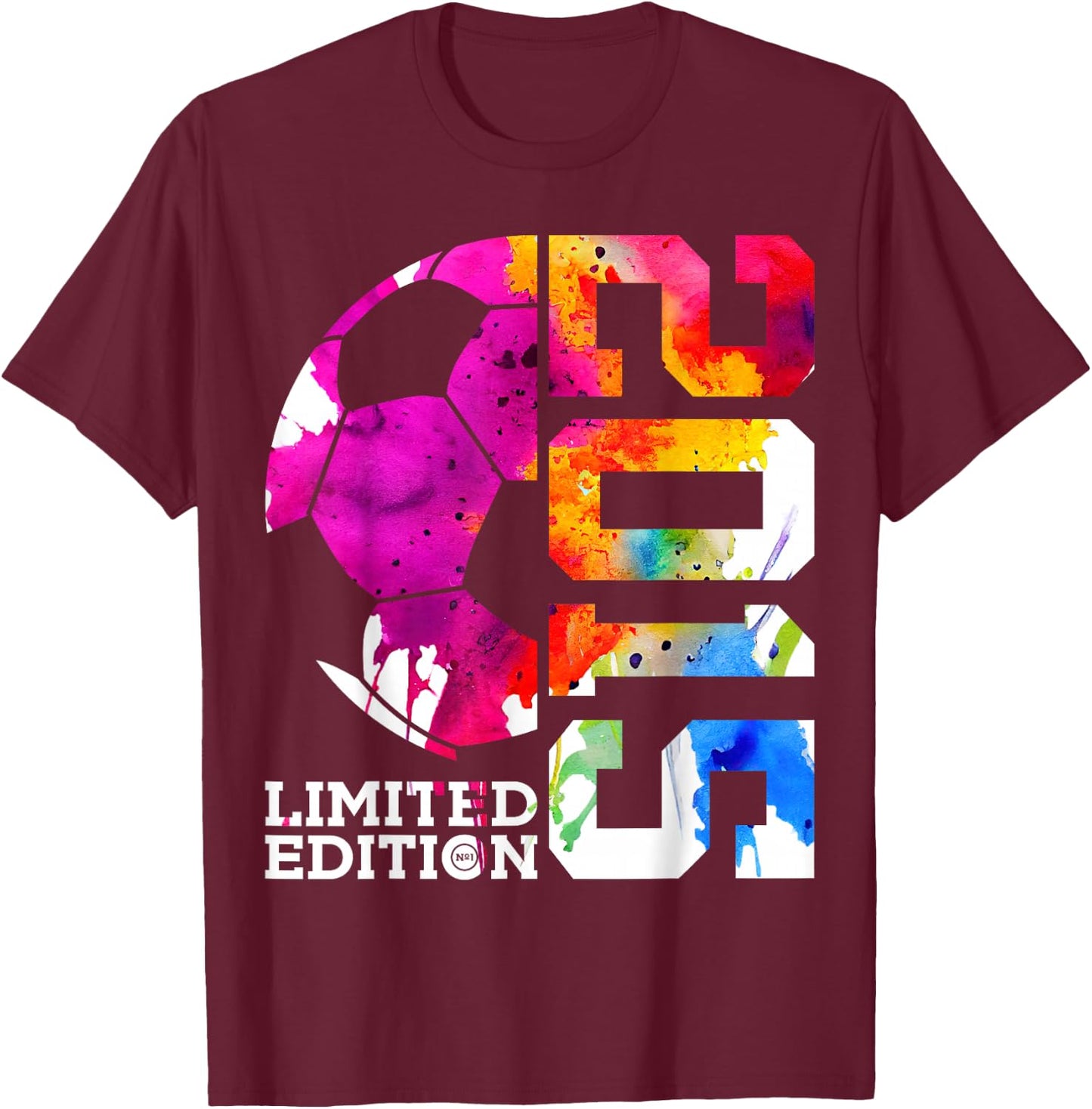 10th BIRTHDAY SOCCER LIMITED EDITION 2015 T-Shirt - T-Shirt | Maroon