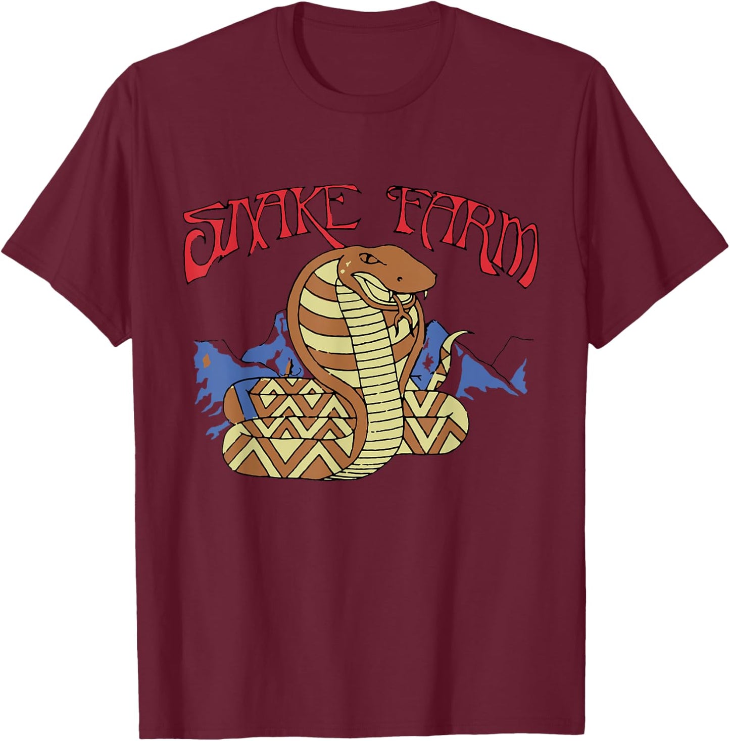SNAKE FARM | Rock Music T-Shirt - T-Shirt | Maroon