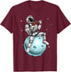 Cool Violin Player Women Astronaut Music Lover Viola T-Shirt - T-Shirt | Maroon