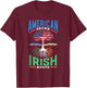 American Grown Irish Roots St. Patricks Day Green Ireland Us T-Shirt - T-Shirt | Maroon