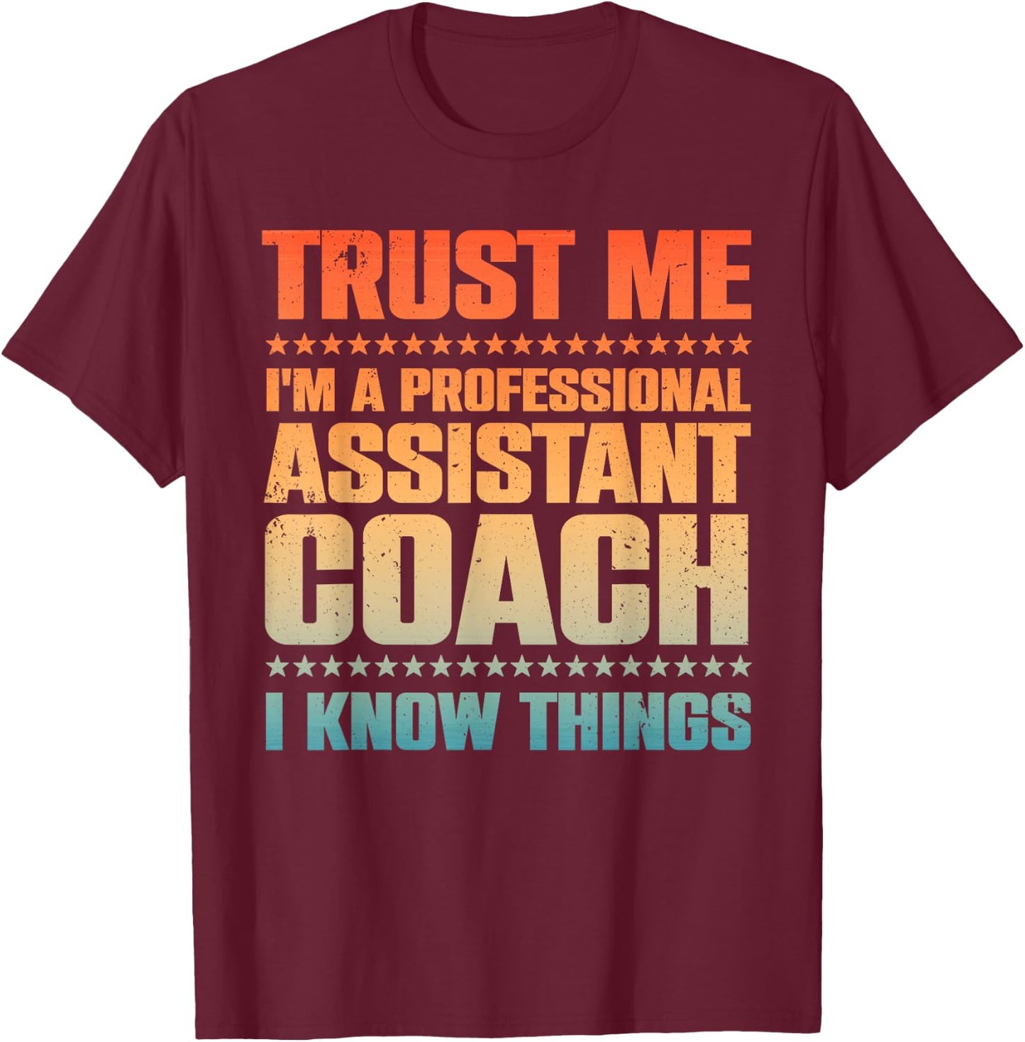 Cute Assistant Coach Women Softball Baseball Coaches T-Shirt - T-Shirt | Maroon
