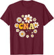 Groovy smile face wildFlower CNA Certified Nursing Assistant T-Shirt - T-Shirt | Maroon
