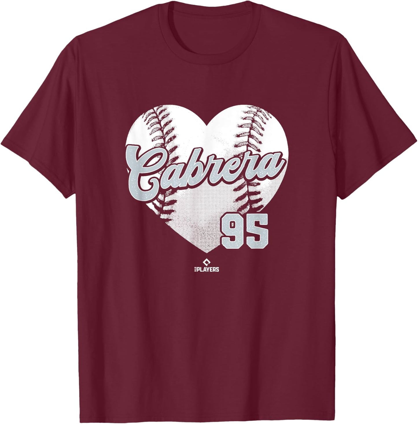Baseball Heart Oswaldo Cabrera New York MLBPA T-Shirt - T-Shirt | Maroon