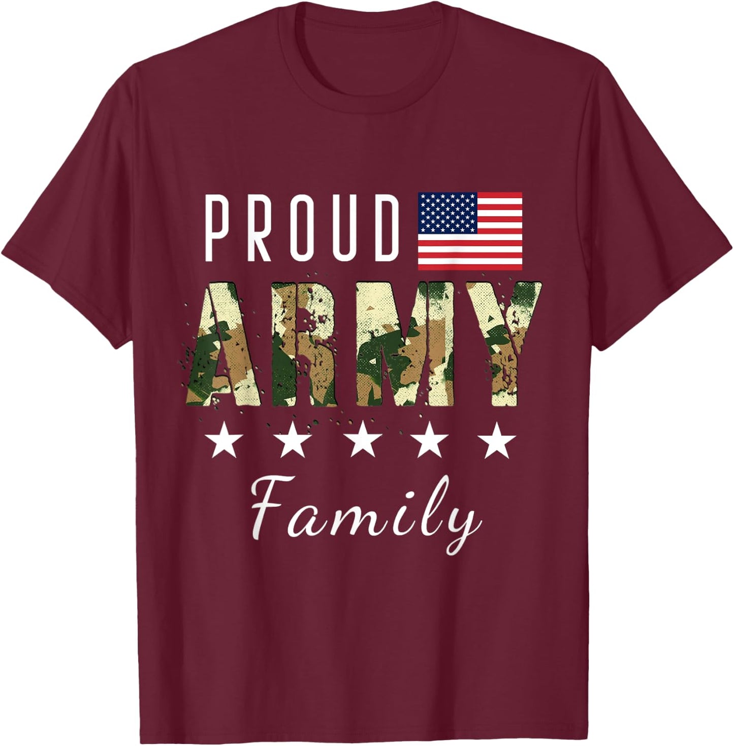 Army Graduation Proud Military Family Mom Dad Brother Sister T-Shirt - T-Shirt | Maroon