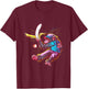 Monkey Banana Baseball - Funny Vintage Baseball Team Lover T-Shirt - T-Shirt | Maroon