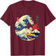 Coton de Tulear Japanese Kanagawa Wave Surf Loyal Dog Women Girls Kids T-Shirt - T-Shirt | Maroon