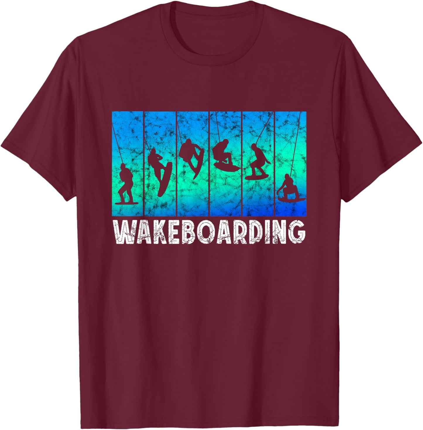 Wakeboarding Vintage Wakeboarder Wakesurfing Wakeboard T-Shirt - T-Shirt | Maroon