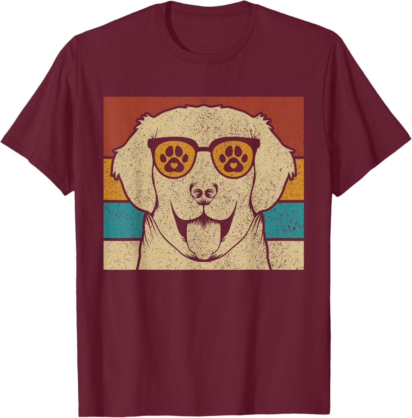 Dog Lover Owner Pet Outfit Animal Vintage Labrador Retriever Women Kids T-Shirt - T-Shirt | Maroon
