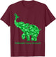 Elephant With Flower Gallbladder Cancer Awareness Ribbon T-Shirt - T-Shirt | Maroon