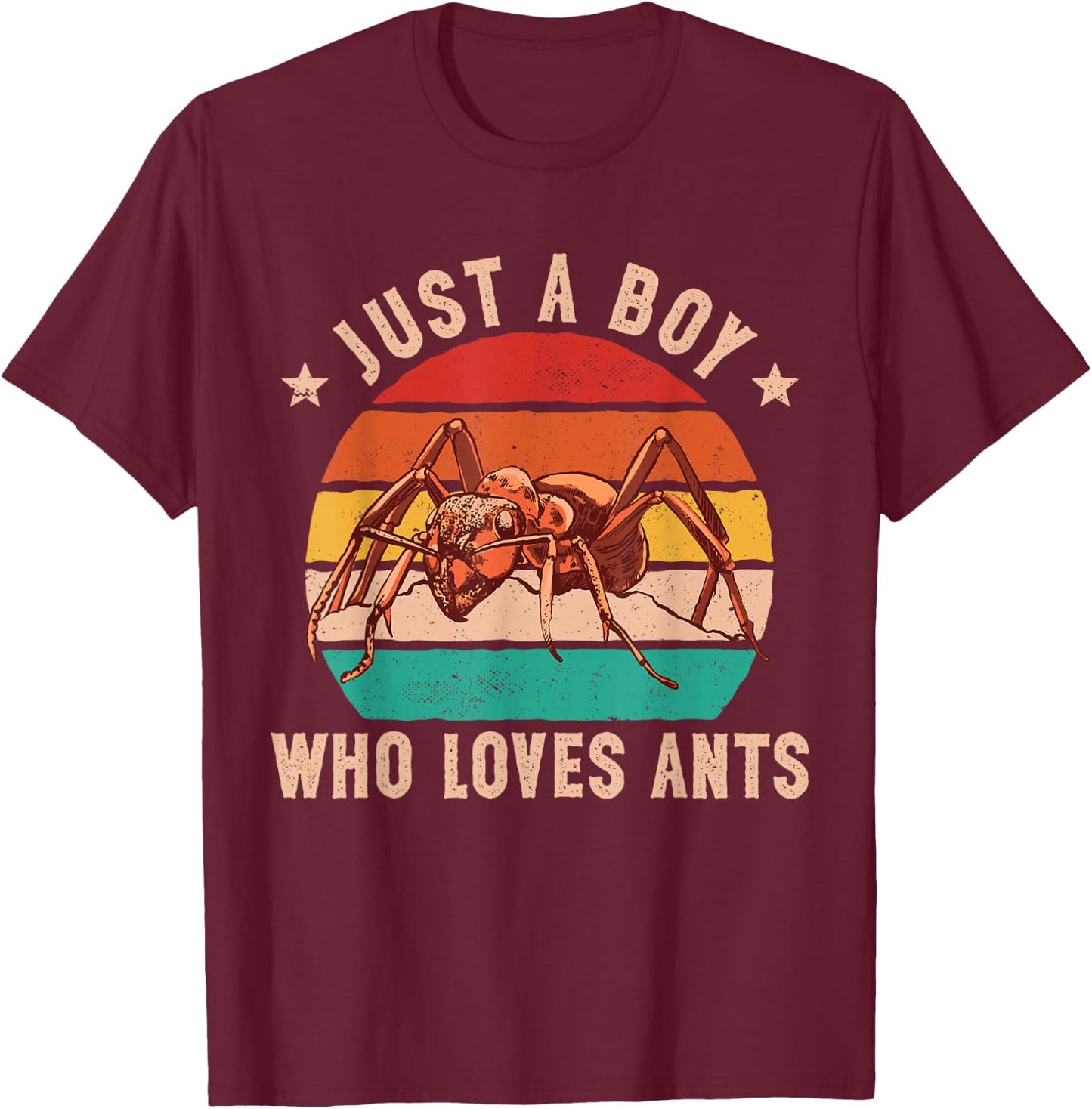 Ant Insect Collector Just A Boy Who Loves Ants Keeper T-Shirt - T-Shirt | Maroon