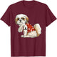 I Love Mom Tattoo Shih Tzu Mom Funny Mother's Day Gift T-Shirt - T-Shirt | Maroon