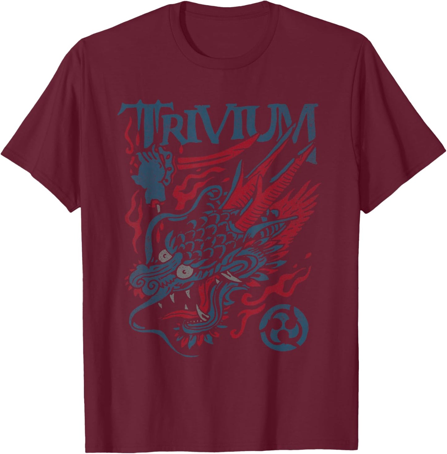 Trivium Screaming Dragon Color T-Shirt - T-Shirt | Maroon