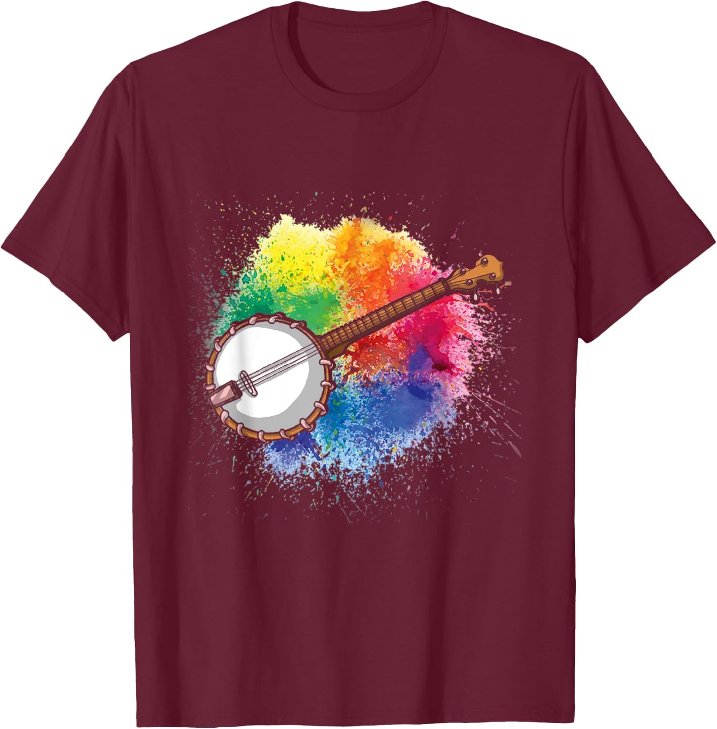 Banjo Mandolin Bluegrass Bluebird Tennesse T-Shirt - T-Shirt | Maroon
