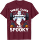 The Gains Are Spooky Halloween Scary Ghost Weightlifting Gym T-Shirt - T-Shirt | Maroon