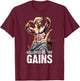 Hallowed Be Thy Gains T-Shirt - T-Shirt | Maroon