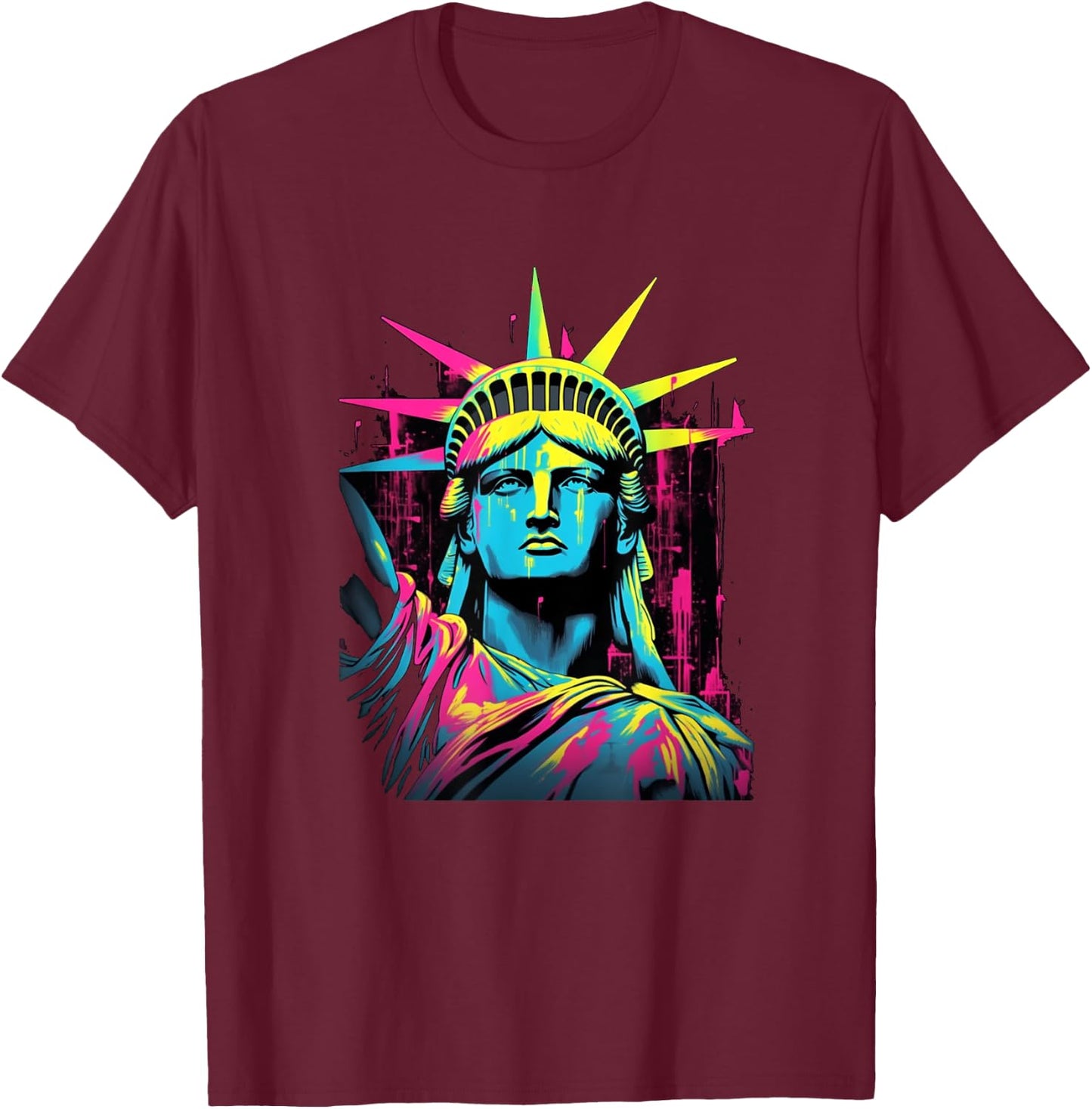 Statue Of Liberty in New York NYC T-Shirt - T-Shirt | Maroon
