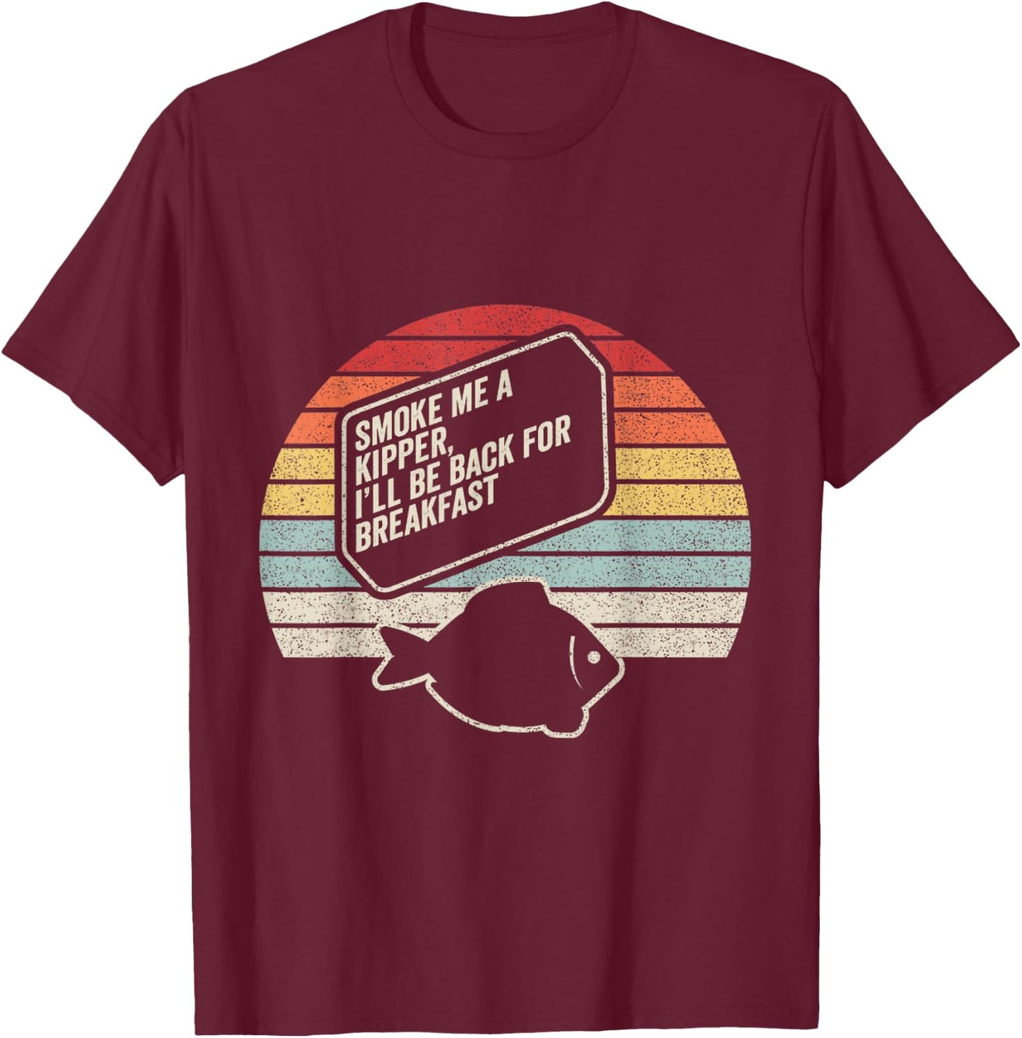 Retro Vintage Smoke Me A Kipper, Ace Rimmer, Red Dwarf T-Shirt - T-Shirt | Maroon