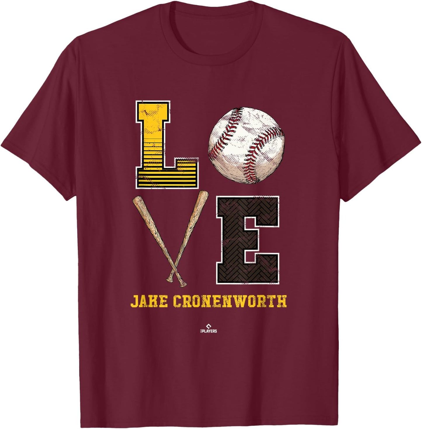 Love Jake Cronenworth Jake Cronenworth San Diego MLBPA T-Shirt - T-Shirt | Maroon