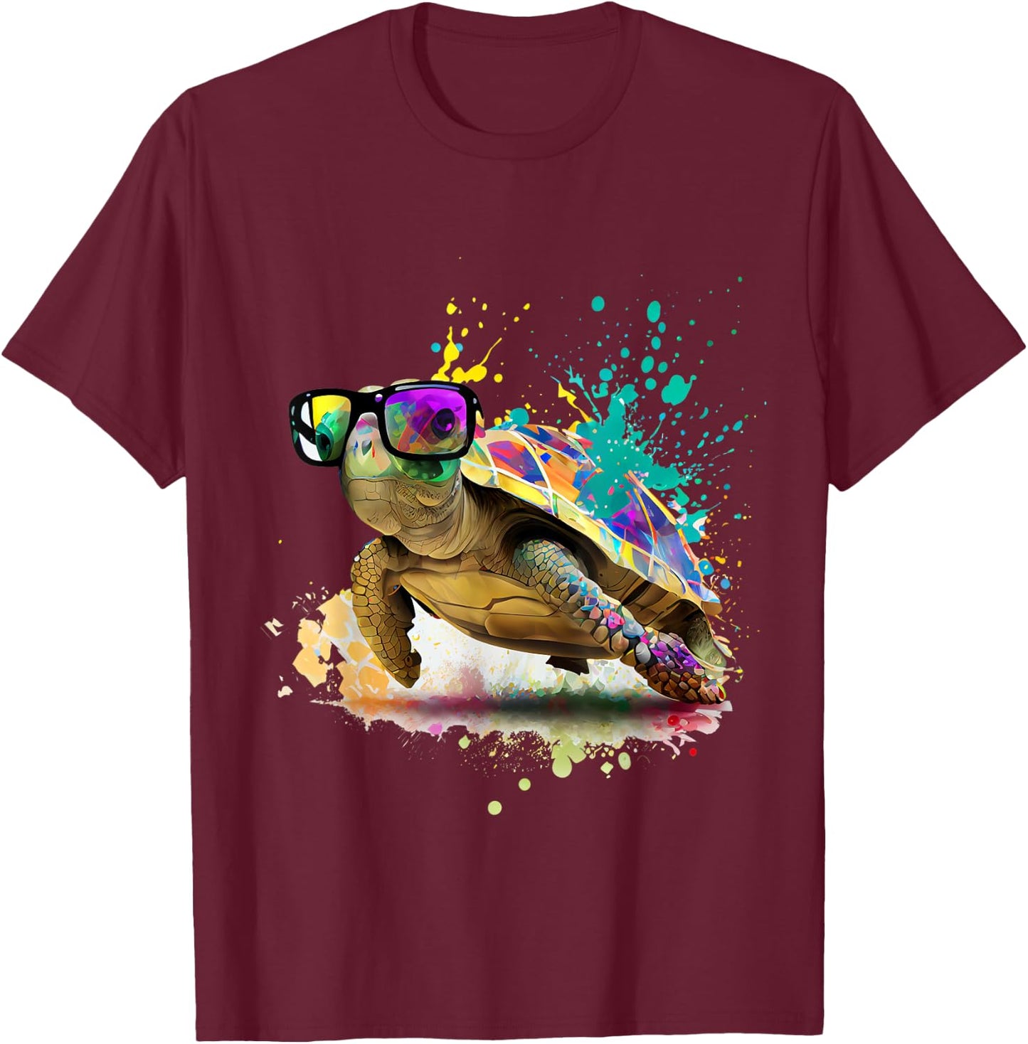 Turtle sunglasses vacation costume ocean lover pet T-Shirt - T-Shirt | Maroon