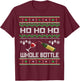 Wine Ugly Christmas Sweater Funny Alcohol Xmas Sweater Gift T-Shirt - T-Shirt | Maroon