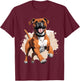 Boxer Dog Breed Pet - Cute Graphic T-Shirt - T-Shirt | Maroon