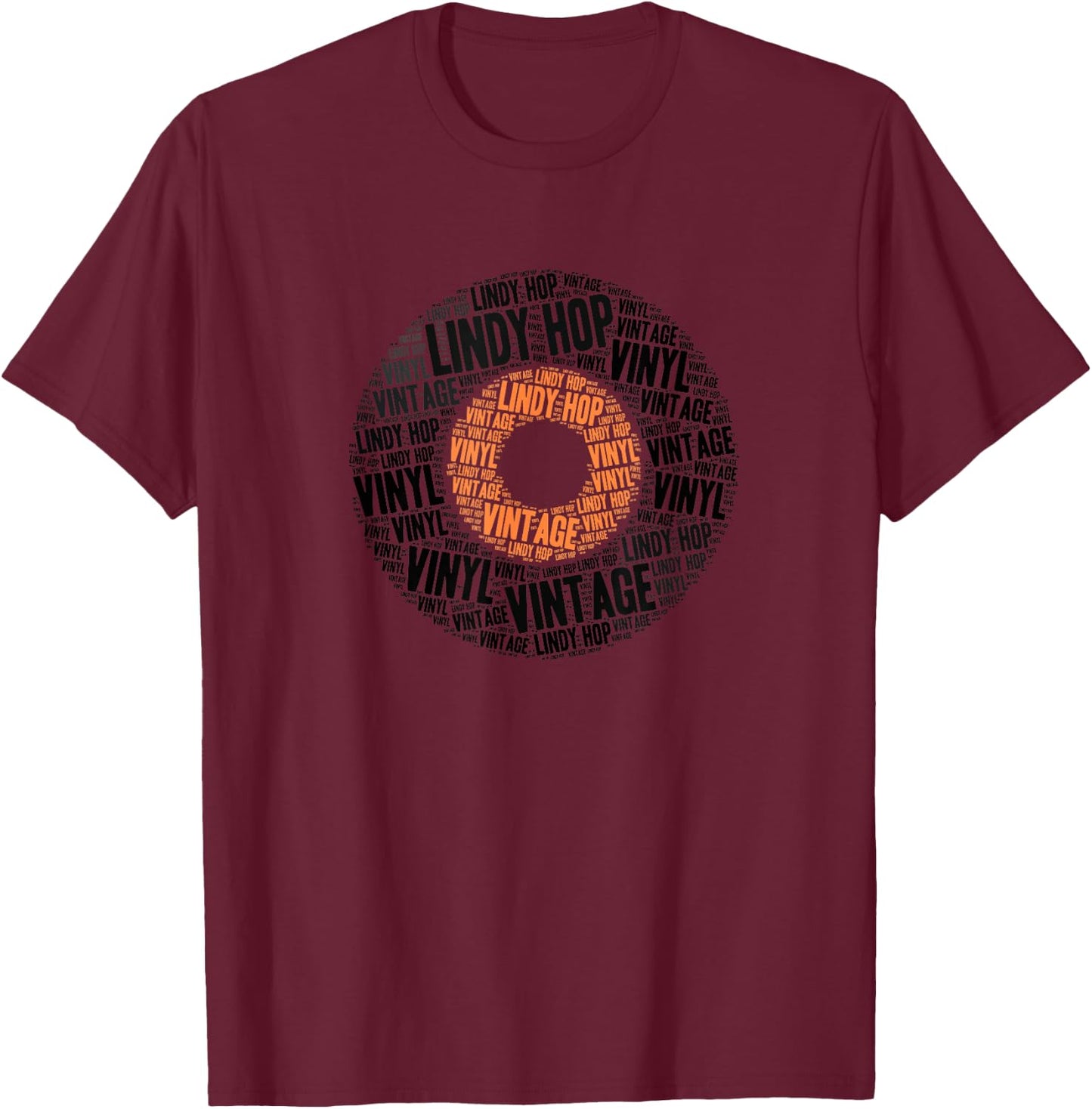 Vintage Lindy Hop Swing Dance T-Shirt - T-Shirt | Maroon