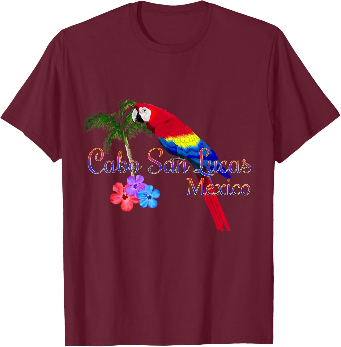 Cabo San Lucas Mexico Baja Souvenir T-Shirt - T-Shirt | Maroon