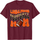 Loud Proud Football Mom Orange Team Leopard Football Mom T-Shirt - T-Shirt | Maroon
