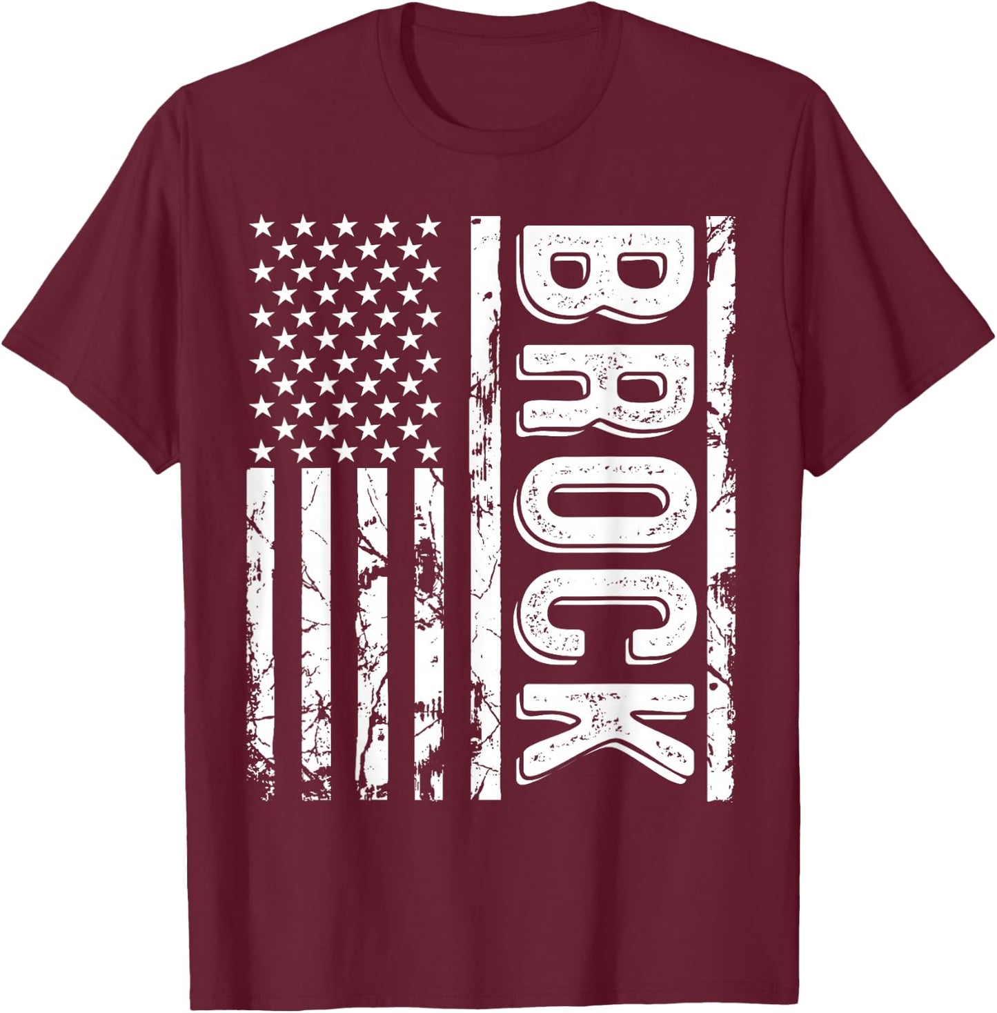 Brock Last Name Funny Surname Team Brock Family Reunion T-Shirt - T-Shirt | Maroon