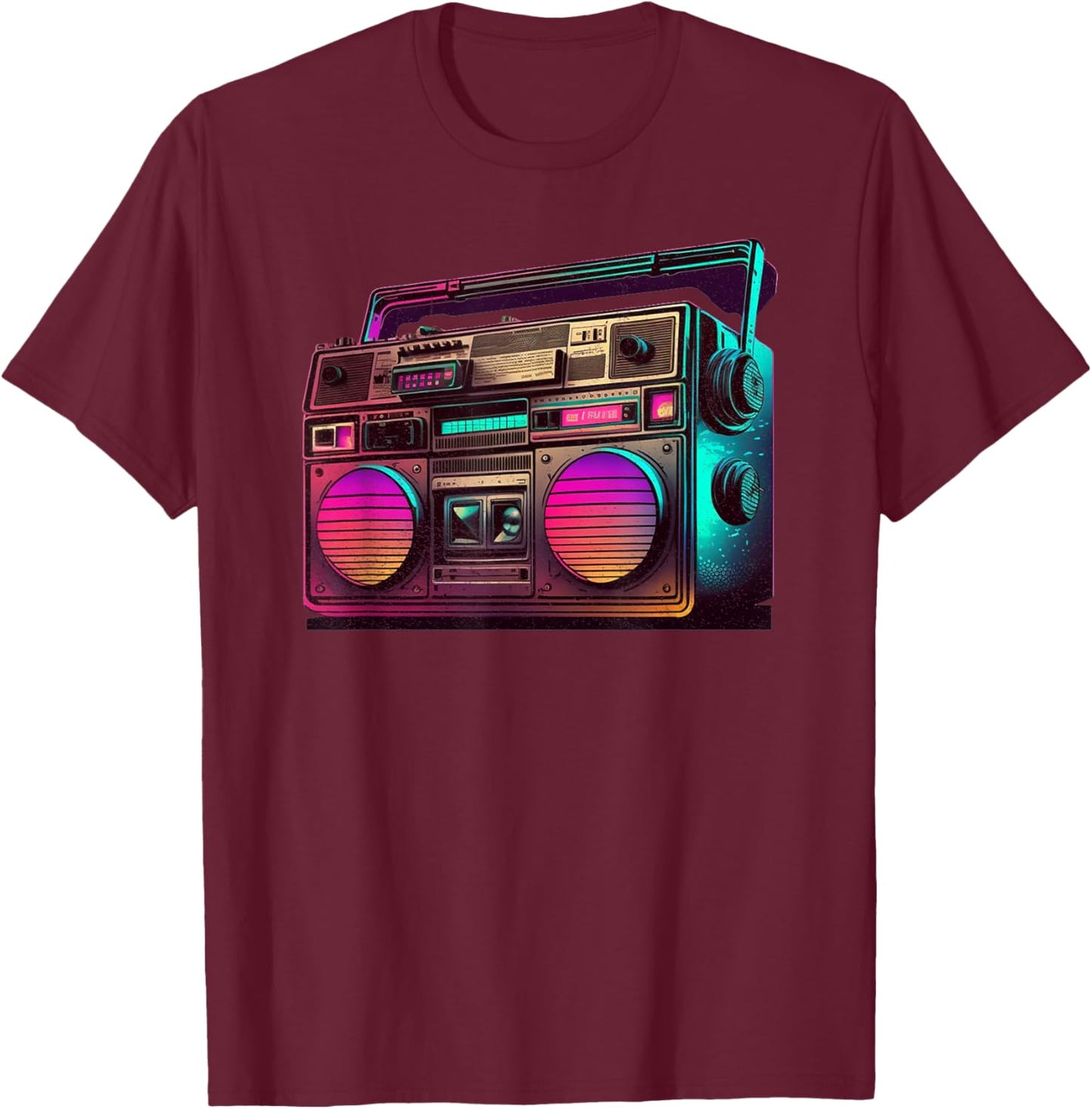 Retrowave Synthwave 80s Design For The Eighties Music Lovers T-Shirt - T-Shirt | Maroon