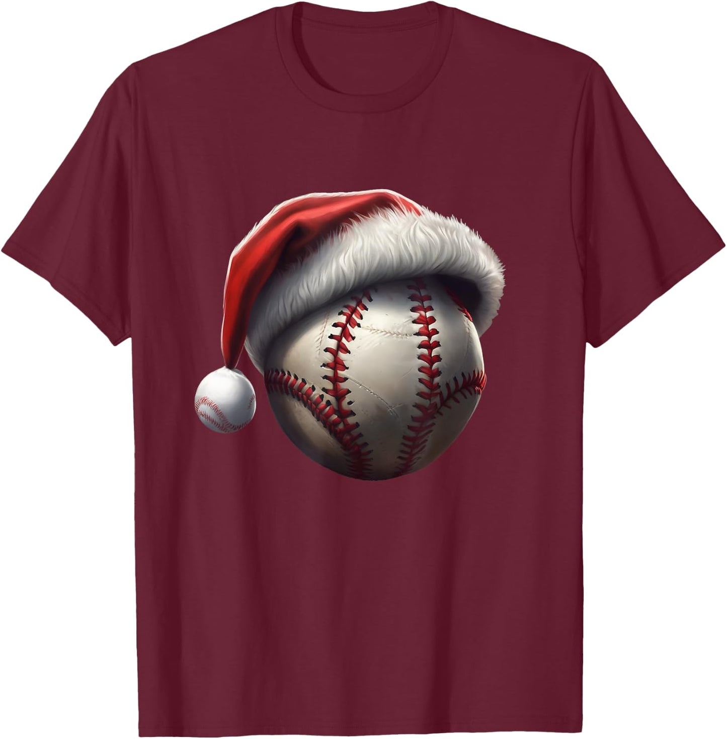 Christmas Baseball T-Shirt - T-Shirt | Maroon