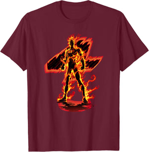 Marvel Fantastic Four Human Torch I Am The Flame! Logo T-Shirt - T-Shirt | Maroon