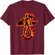 Marvel Fantastic Four Human Torch I Am The Flame! Logo T-Shirt - T-Shirt | Maroon