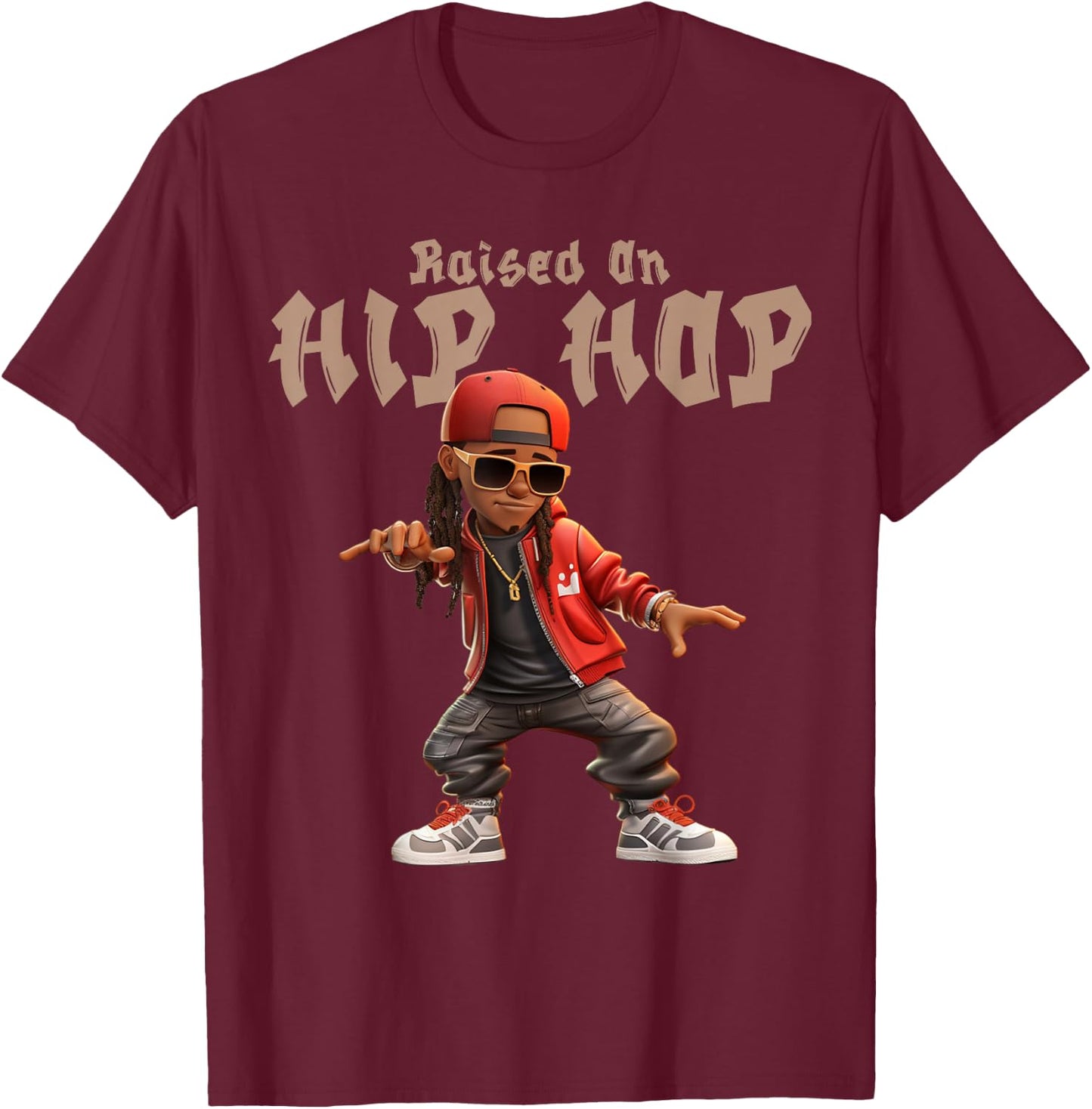Hip Hop Dancer Celebrating 50 Anniversary Graphic T-Shirt - T-Shirt | Maroon