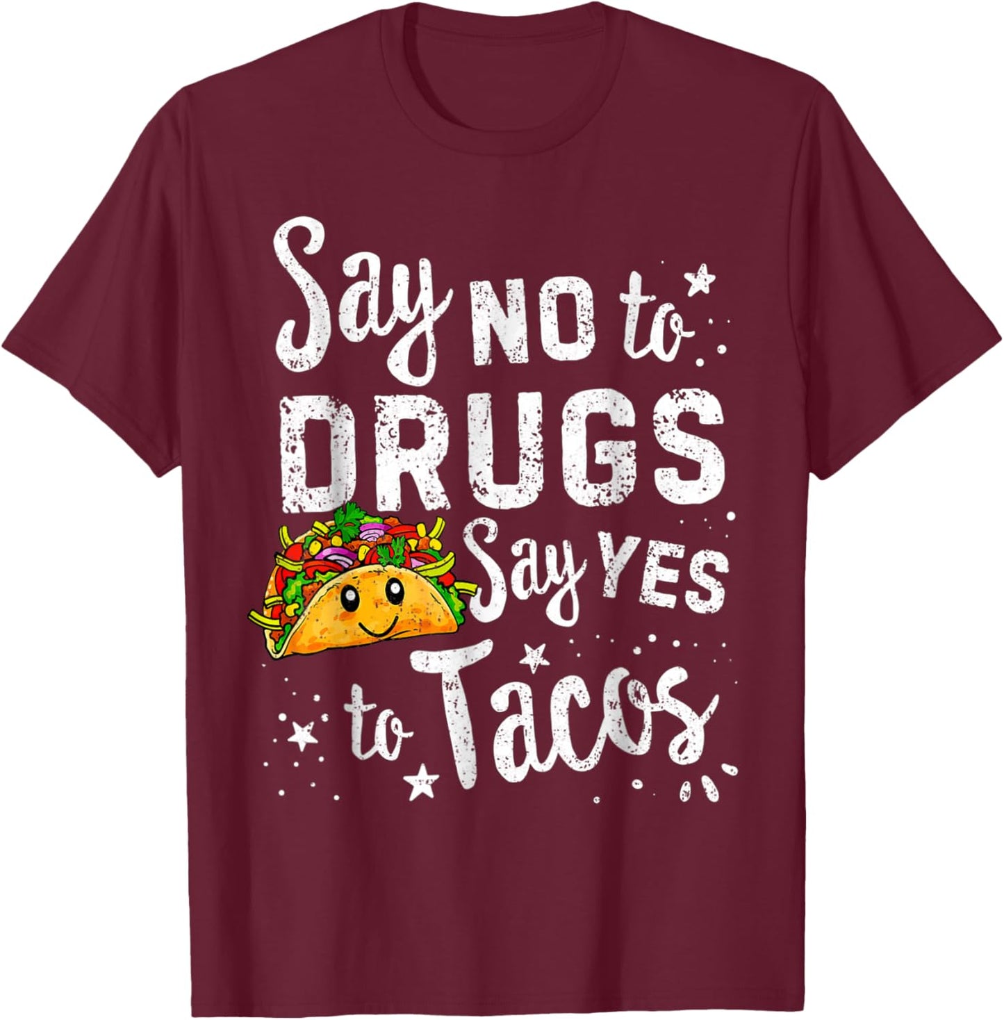 Say Yes To Tacos Say No To Red Ribbon Week Kids Boys Girls T-Shirt - T-Shirt | Maroon