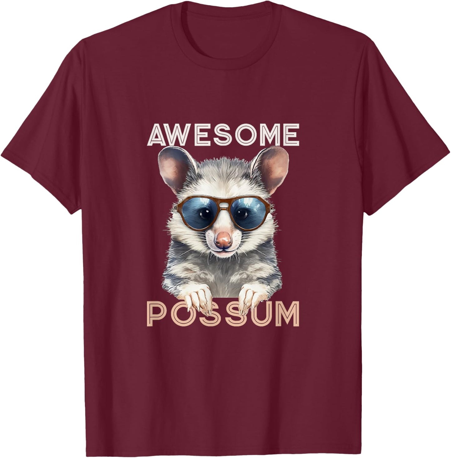 Funny Possum Shirts Men Awesome Possum Opossum T-Shirt - T-Shirt | Maroon