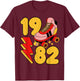 1982 Retro Roller Skate Vintage 80s Nostalgia Collector T-Shirt - T-Shirt | Maroon
