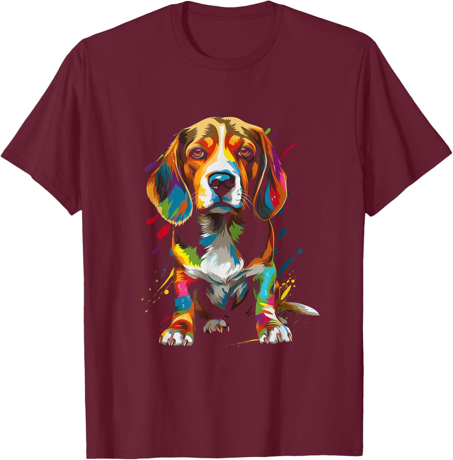 Beagle dog breed dog walking pet fan T-Shirt - T-Shirt | Maroon