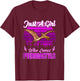 Just A Girl Who Loves Pterodactyls Dinosaur Bird Lover Retro T-Shirt - T-Shirt | Maroon