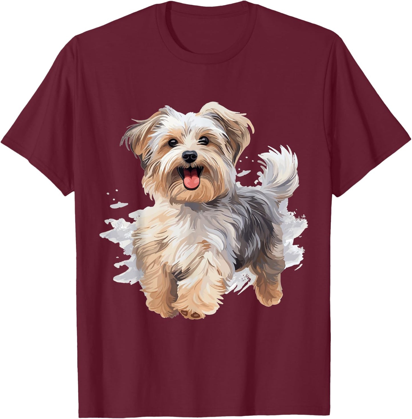 Morkie Dog Breed Pet Cute Graphic T-Shirt - T-Shirt | Maroon